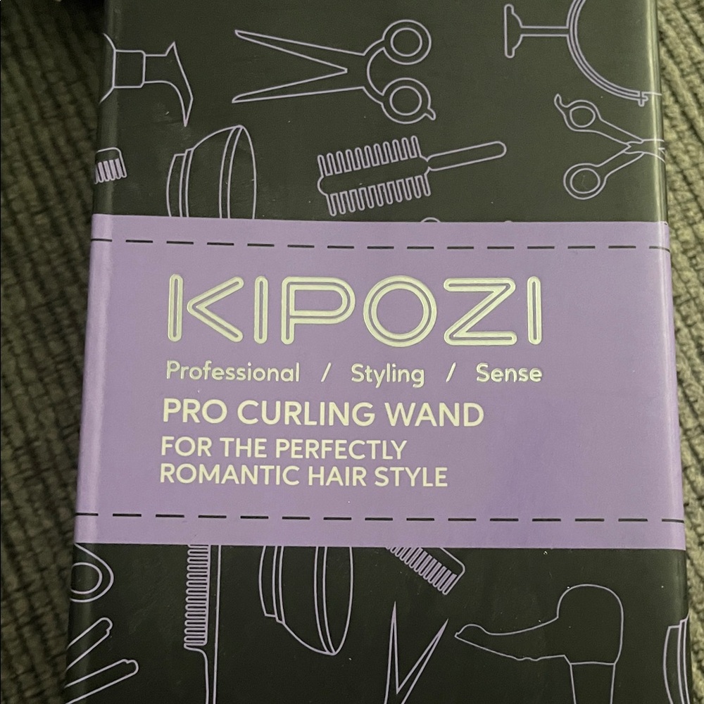 KIPOZI Pro Curling Wand - Black and Purple